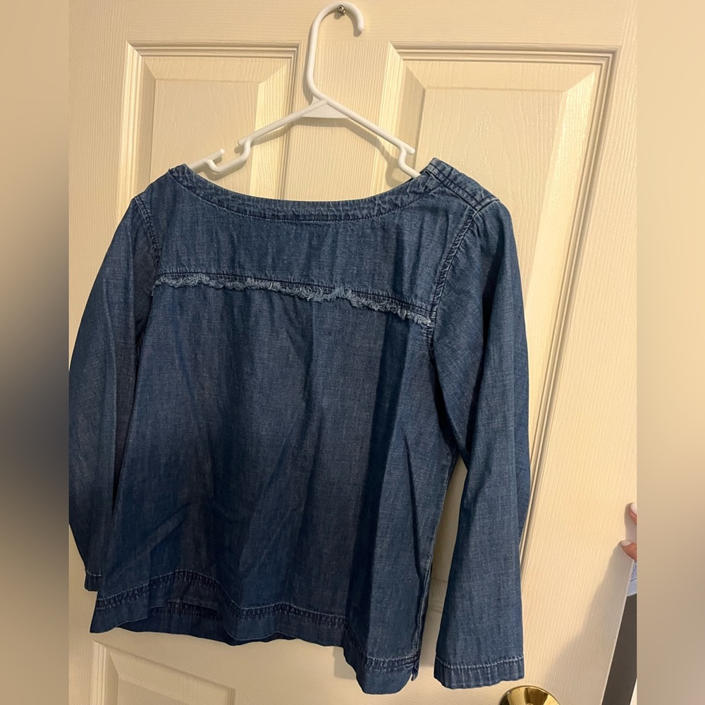 Madewell Denim cropped blouse